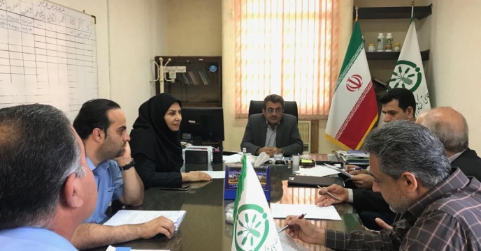 جلسه برنامه ریزی و هماهنگی با پیمانکار پایانه فله خشک اداره کل بنادر و دریا نوردی استان هرمزگان